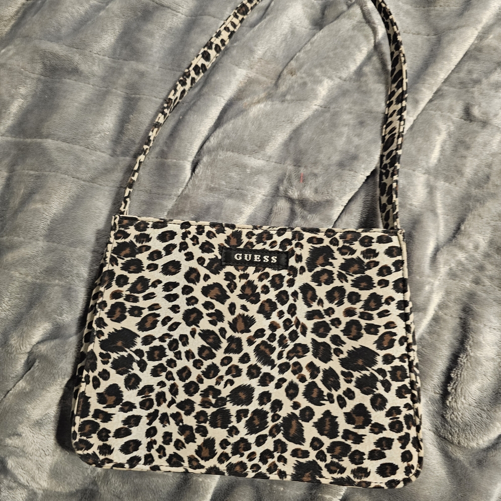 Guess Leopard Print Shoulder Bag
